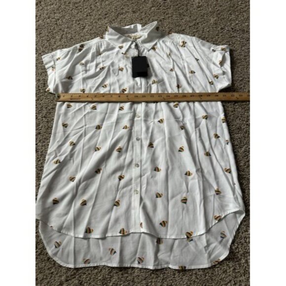 Jane and Delancey Hearts LBGT Pride button up collar T-shit Womens Size Medium - Picture 7 of 15